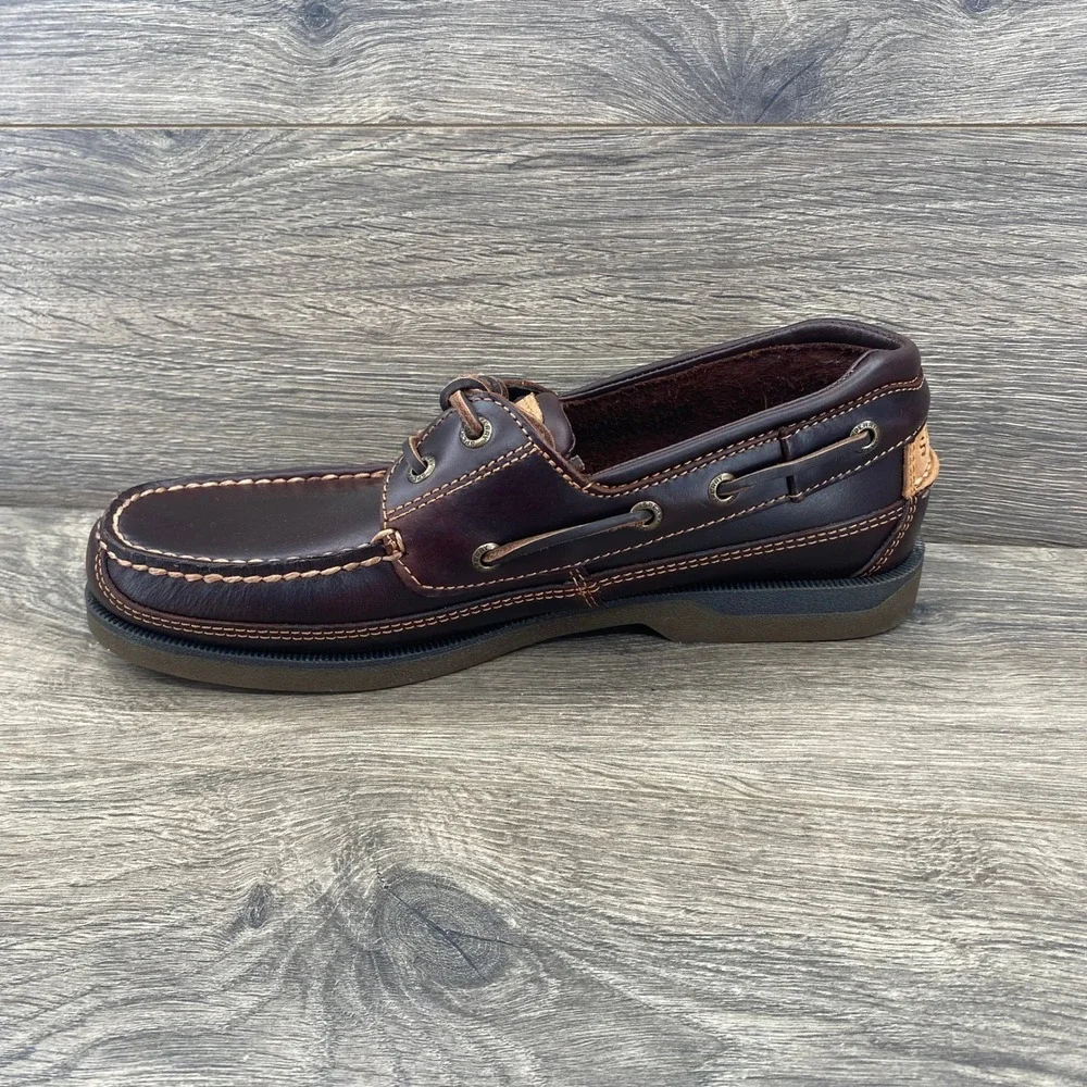 Sperry Boat Shoe Mens 8.5 Dark Brown Mako 2-Eye Leather Loafer 109157